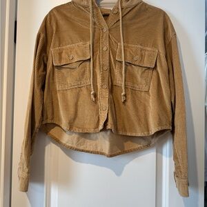 American Eagle Outfitters Corduroy Utility Jacket in Brown
